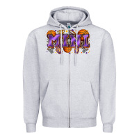 Heather Grey mini basketball Zipper Hoodie - Zillion Design Studio
