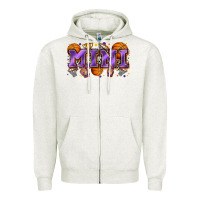 Oatmeal Heather mini basketball Zipper Hoodie - Zillion Design Studio
