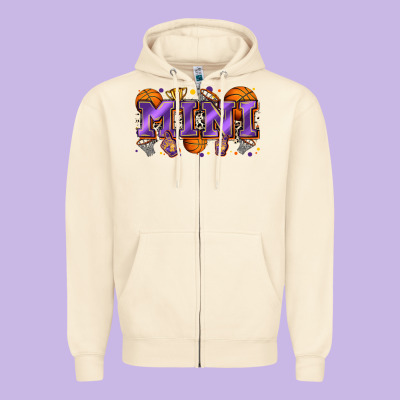 Mini Basketball Zipper Hoodie Designed By Zillion Design Studio
