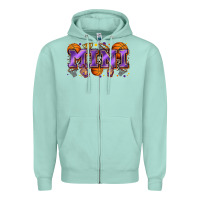 Seafoam mini basketball Zipper Hoodie - Zillion Design Studio