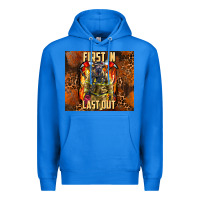 True Royal first in last out firefighter Premium Hoodie - AdoDesignShop