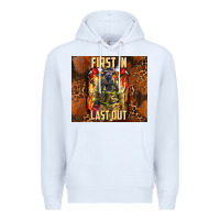 White first in last out firefighter Premium Hoodie - AdoDesignShop