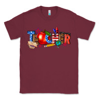 Burgundy American teacher Classic Tee - texasbilliewilder