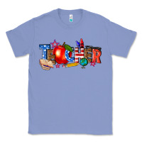 Colony Blue American teacher Classic Tee - texasbilliewilder