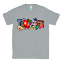 Heather Grey American teacher Classic Tee - texasbilliewilder