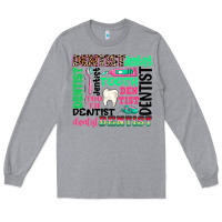 Heather Grey dentist tooth Long Sleeve Tee - texasbilliewilder