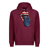 Burgundy America 4th Of July Tongue Premium Hoodie - Jasminsmagicworld