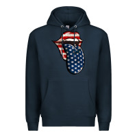 Navy America 4th Of July Tongue Premium Hoodie - Jasminsmagicworld