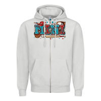 Dove Grey mini baseball Zipper Hoodie - Zillion Design Studio