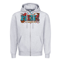 Heather Grey mini baseball Zipper Hoodie - Zillion Design Studio