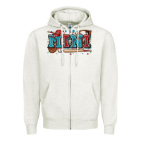 Oatmeal Heather mini baseball Zipper Hoodie - Zillion Design Studio