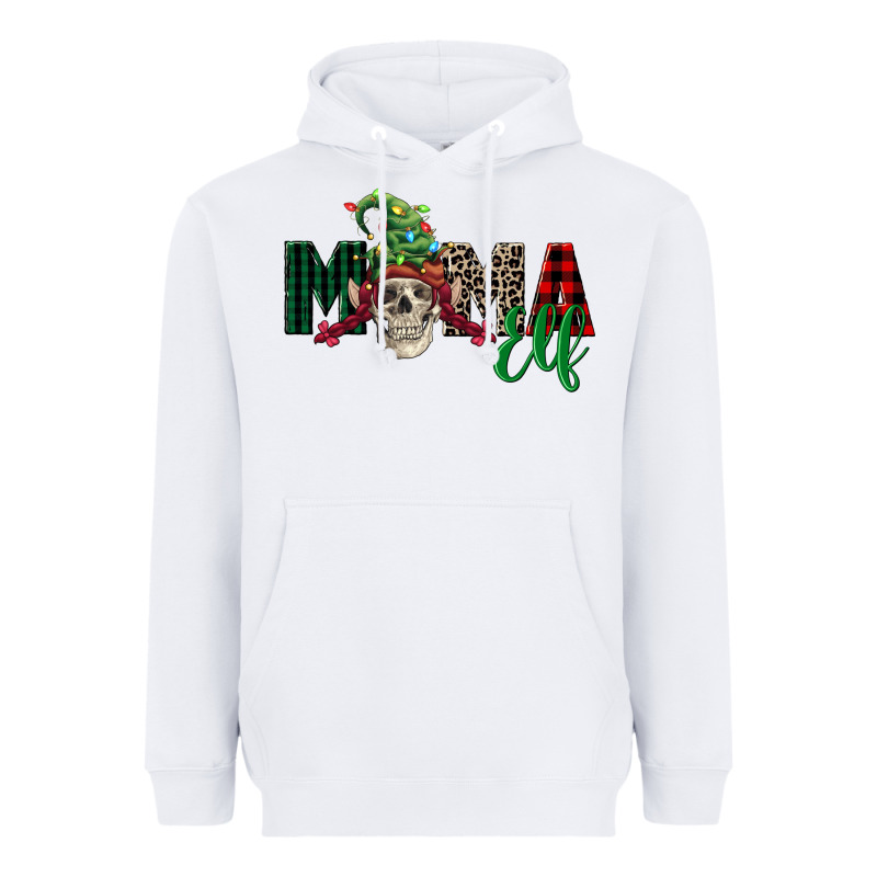 Mama Elf Skull Heavyweight Hoodie by FaDigitalArtStudio | Teevron
