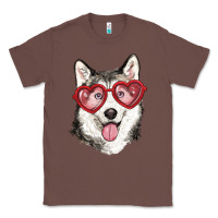 Chestnut husky with love glasses Classic Tee - RanaPortraitStore