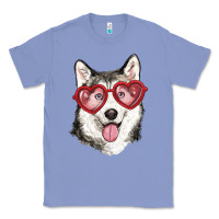 Colony Blue husky with love glasses Classic Tee - RanaPortraitStore