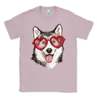 Lilac husky with love glasses Classic Tee - RanaPortraitStore