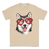 Mushroom husky with love glasses Classic Tee - RanaPortraitStore