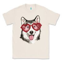 Natural husky with love glasses Classic Tee - RanaPortraitStore