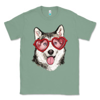 Sage husky with love glasses Classic Tee - RanaPortraitStore