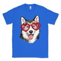 True Royal husky with love glasses Classic Tee - RanaPortraitStore