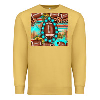 Antique Gold football leopard turquoise gemstone sunflower Premium Sweatshirt - JahusDesignShop