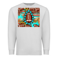 Dove Grey football leopard turquoise gemstone sunflower Premium Sweatshirt - JahusDesignShop