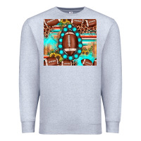 Heather Grey football leopard turquoise gemstone sunflower Premium Sweatshirt - JahusDesignShop