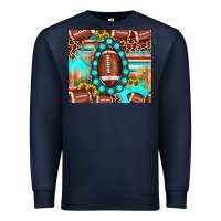 Navy football leopard turquoise gemstone sunflower Premium Sweatshirt - JahusDesignShop