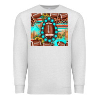 Oatmeal Heather football leopard turquoise gemstone sunflower Premium Sweatshirt - JahusDesignShop