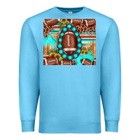 Ocean Blue football leopard turquoise gemstone sunflower Premium Sweatshirt - JahusDesignShop