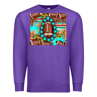 Purple football leopard turquoise gemstone sunflower Premium Sweatshirt - JahusDesignShop