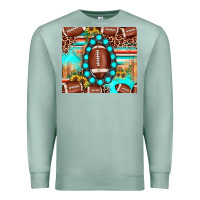 Football Leopard Turquoise Gemstone Sunflower Premium Sweatshirt | Teevron