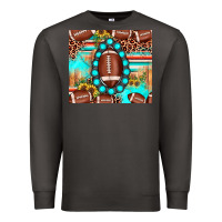 Smoke football leopard turquoise gemstone sunflower Premium Sweatshirt - JahusDesignShop