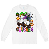White ghost crusher Long Sleeve Tee - AdoDesignShop