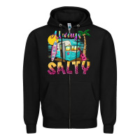 Black always salty with caravan Zipper Hoodie - texasbilliewilder