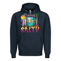 Navy always salty with caravan Zipper Hoodie - texasbilliewilder