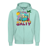 Seafoam always salty with caravan Zipper Hoodie - texasbilliewilder