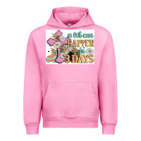 Fuchsia Pink a lot can happen in 3 days Urban Hoodie - MaliasSmallBusiness