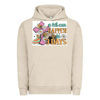 Pigment French Oak a lot can happen in 3 days Urban Hoodie - MaliasSmallBusiness