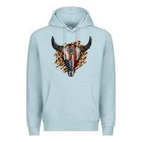 Blue Mist American Bull Skull Premium Hoodie - Jasminsmagicworld
