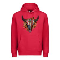 Cardinal American Bull Skull Premium Hoodie - Jasminsmagicworld