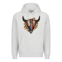 Dove Grey American Bull Skull Premium Hoodie - Jasminsmagicworld