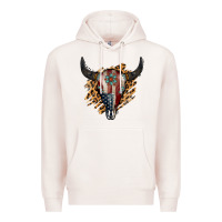 Pale Pink American Bull Skull Premium Hoodie - Jasminsmagicworld