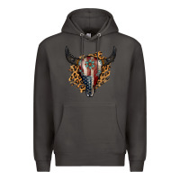 Smoke American Bull Skull Premium Hoodie - Jasminsmagicworld