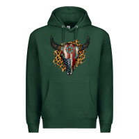 Sports Green American Bull Skull Premium Hoodie - Jasminsmagicworld