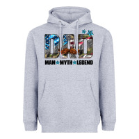 Heather Grey dad man myth legend Heavyweight Hoodie - HRA Design Shop