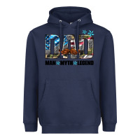 Navy dad man myth legend Heavyweight Hoodie - HRA Design Shop