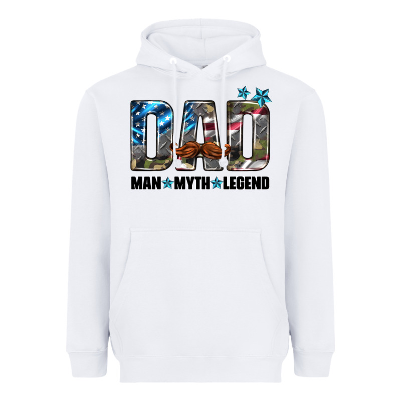 Dad Man Myth Legend Heavyweight Hoodie by HRA Design Shop | Teevron