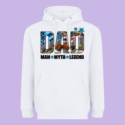 Dad Man Myth Legend Heavyweight Hoodie Designed By Hra Design Shop