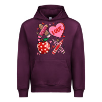 Mauve Wine valentine xoxo teacher Urban Hoodie - MaliasSmallBusiness