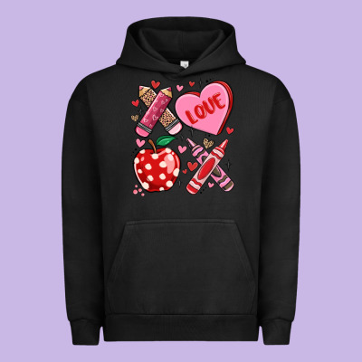 Valentine Xoxo Teacher Urban Hoodie Designed By Maliassmallbusiness
